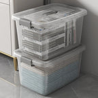 Storage Bin | Secure Latching Lid & Recessed Handle | Stackable Design