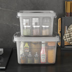 Storage Bin | Secure Latching Lid & Recessed Handle | Stackable Design