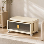 Storage Cabinet | Collapsible & Stackable | Rolling Wheels