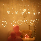 String Lights | Heart-Shaped Warm-White LEDs & Battery-Powered