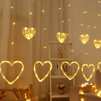 String Lights | Heart-Shaped Warm-White LEDs & Battery-Powered