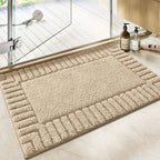 Bath Mat | Soft Flocked & Non-Slip Backing | Machine Washable