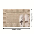 Bath Mat | Soft Flocked & Non-Slip Backing | Machine Washable