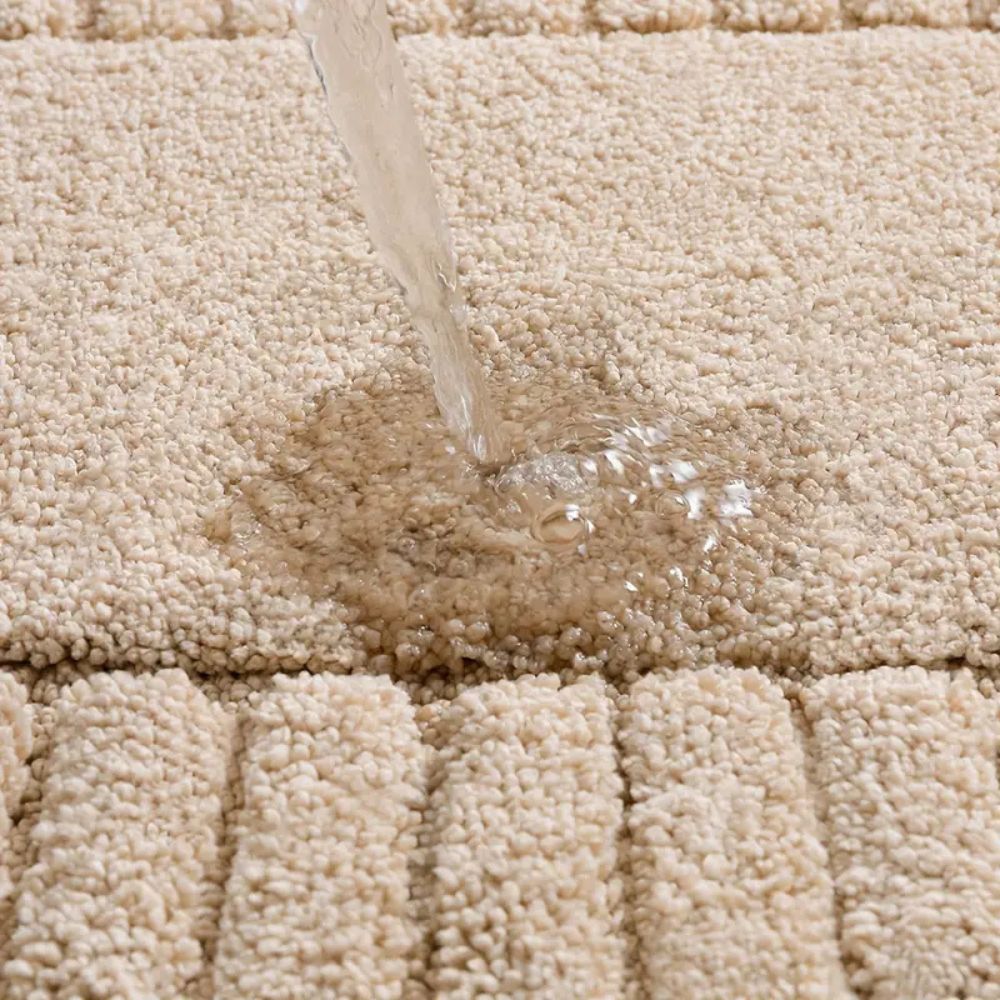Bath Mat | Soft Flocked & Non-Slip Backing | Machine Washable