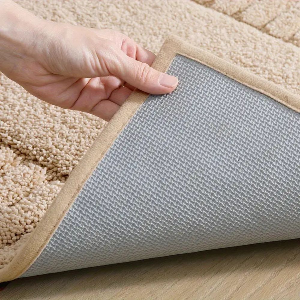 Bath Mat | Soft Flocked & Non-Slip Backing | Machine Washable