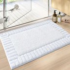 Bath Mat | Soft Flocked & Non-Slip Backing | Machine Washable