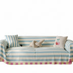 Sofa Cover | Horizontal Striped Print | Microfiber Blend