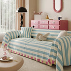 Sofa Cover | Horizontal Striped Print | Microfiber Blend