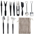 Succulent Tool Set | 12-Piece Polished Metal & Linen Pouch