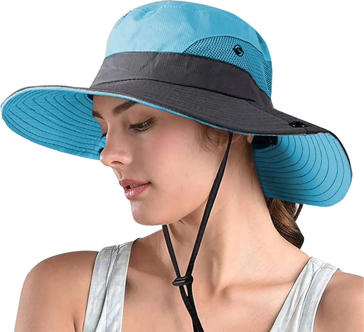 Sun Hat | UV Protection & Breathable | Foldable With Ponytail Opening