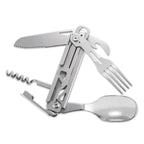 Survival Multitool Card | Stainless Steel Saw & Cutlery | Pocket-Sized