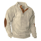 Sweater | Corduroy Stand-Up Collar & Button Front