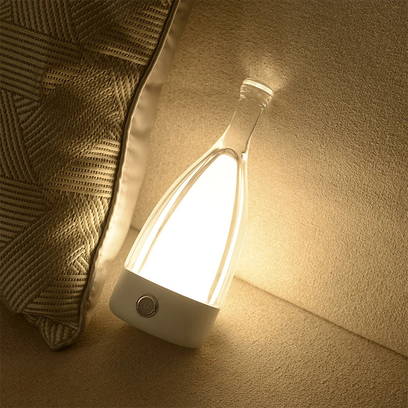 Table Lamp | Bottle-Shaped Base & Rotary Knob