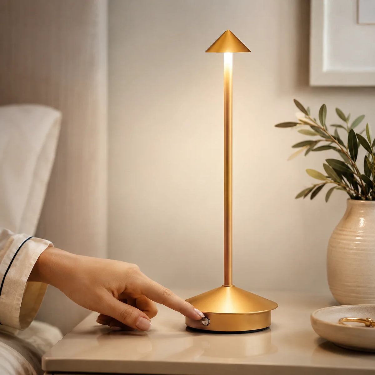 Table Lamp | Cordless Rechargeable & Touch Control | 3 Light Settings