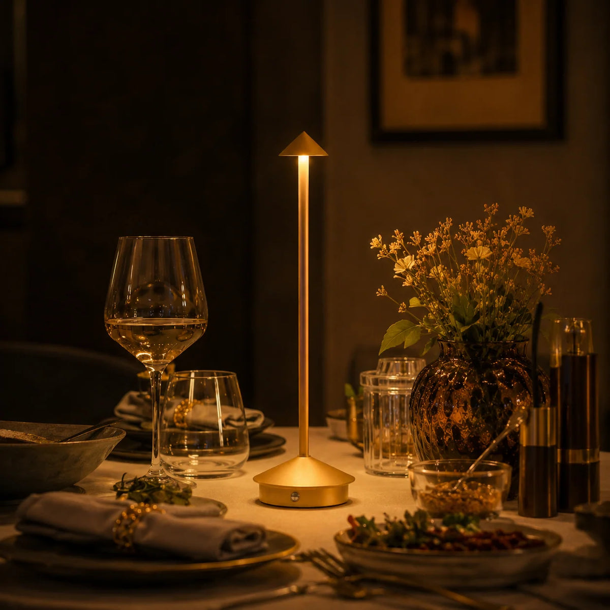 Table Lamp | Cordless Rechargeable & Touch Control | 3 Light Settings