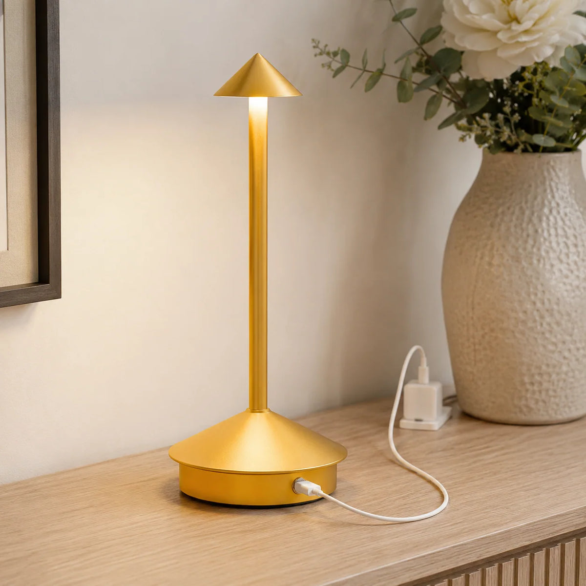 Table Lamp | Cordless Rechargeable & Touch Control | 3 Light Settings