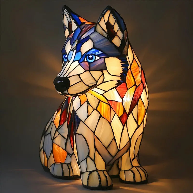 Table Lamp | Dog-Shaped & Colorful Warm Ambient Glow | 30 cm