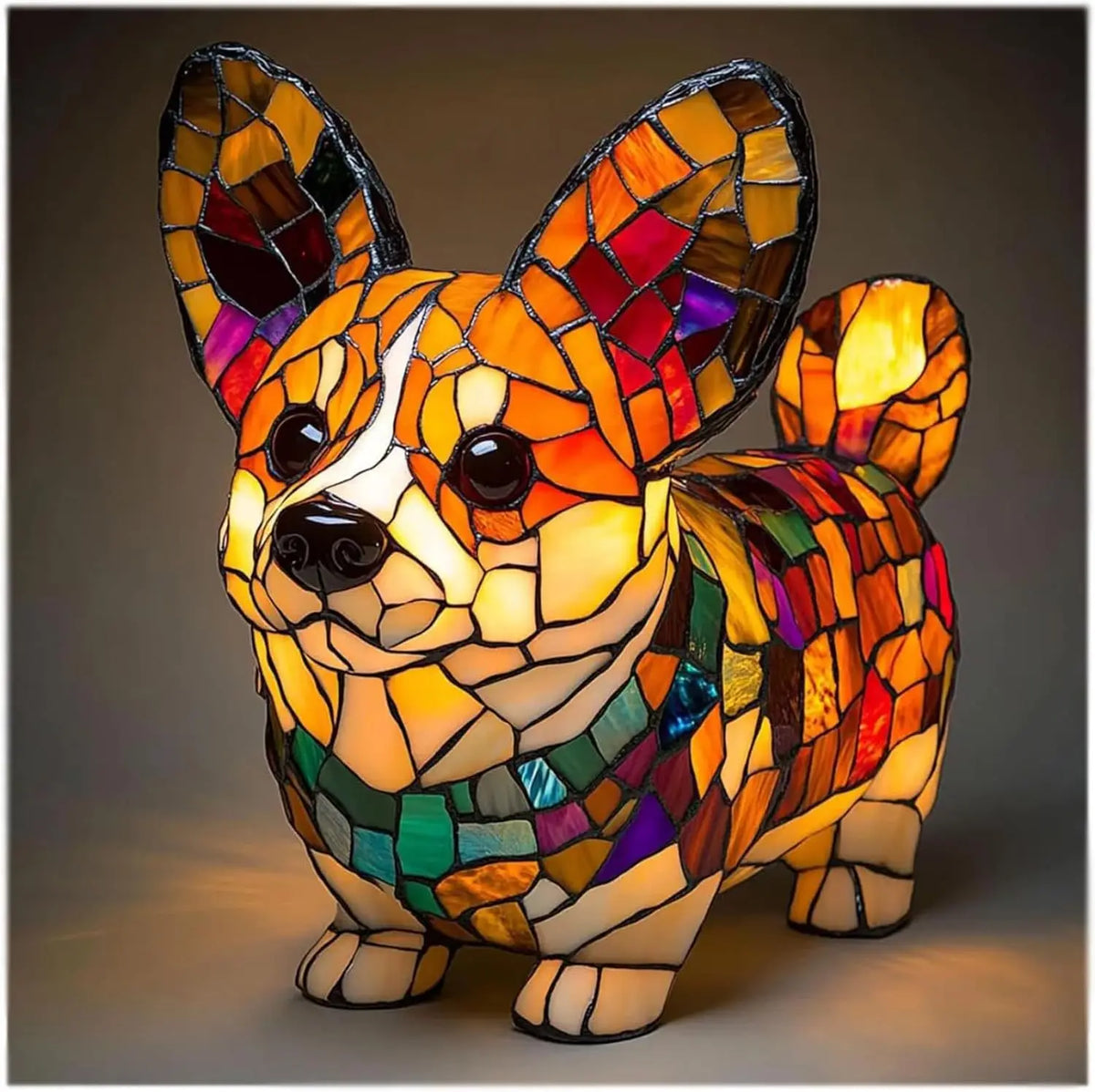 Table Lamp | Dog-Shaped & Colorful Warm Ambient Glow | 30 cm