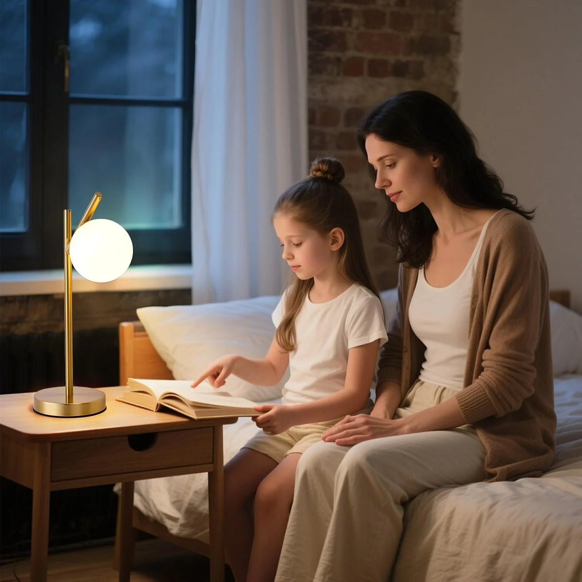 Table Lamp | Frosted Glass Globe & Soft Diffused Light | 3 Color Temperatures