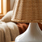 Table Lamp | Hand-Woven Bamboo Shade | 3 Color Temperatures