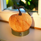 Table Lamp | Pumpkin-Shaped Glass & Touch Control | USB Powered