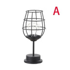 Table Lamp | Retro Hollow Iron & Ambient Glow | E27 Bulb