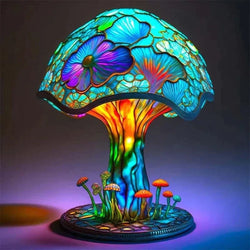 Table Lamp | Stained Glass Effect & Warm LED