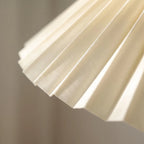 Table Lamp | Wavy Metal Base & Wide Pleated Shade