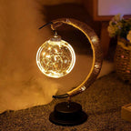 Moon Table Lamp | Realistic Lunar Surface | Cylindrical Base