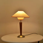 Table Lamp | Wood Base & Fabric Shade | 30 x 44 cm