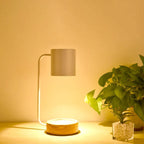 Table Lamp | Wood & Metal With Candle Holder | GU10 Socket