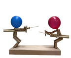 Tabletop Game | Handmade Wood Puppets & Two Swords | 2 Players