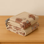Bed Blanket | Floral Jacquard Woven Cotton | Tassel Trim