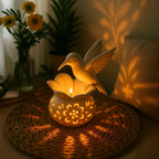 Tealight Candle Holder | Hummingbird Figurine & Compact Tabletop