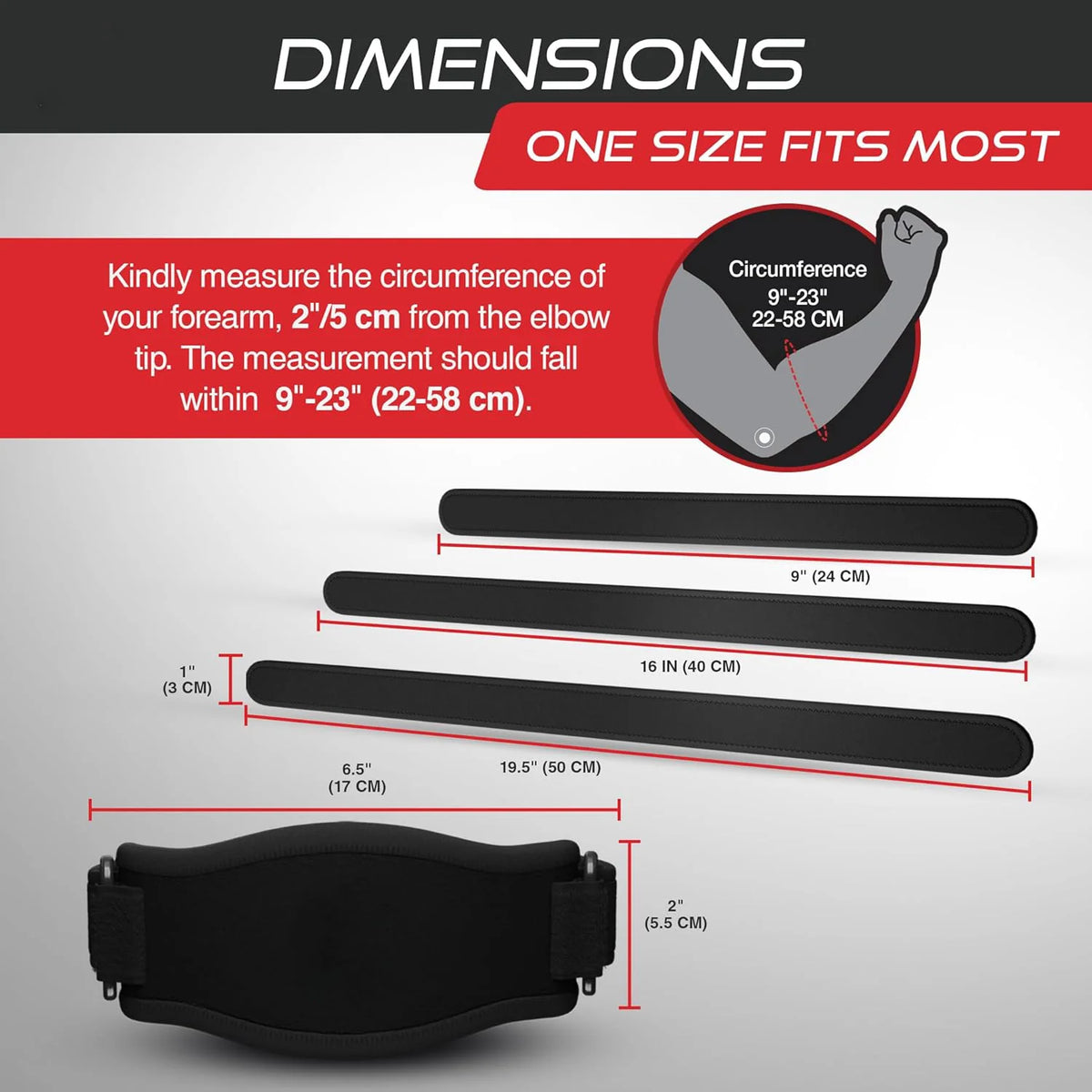 Tennis Elbow Brace | Adjustable Targeted Compression & Sweat-Absorbent