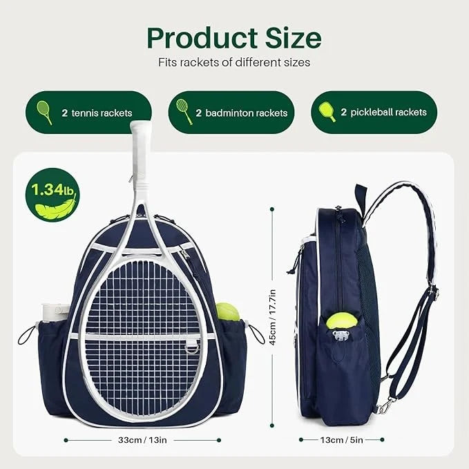 Tennis Racket Backpack | Water-Resistant Multi-Racket Compartment & Padded Straps