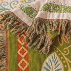 Throw Blanket | Reversible & Lightweight With Tasseled Edges
