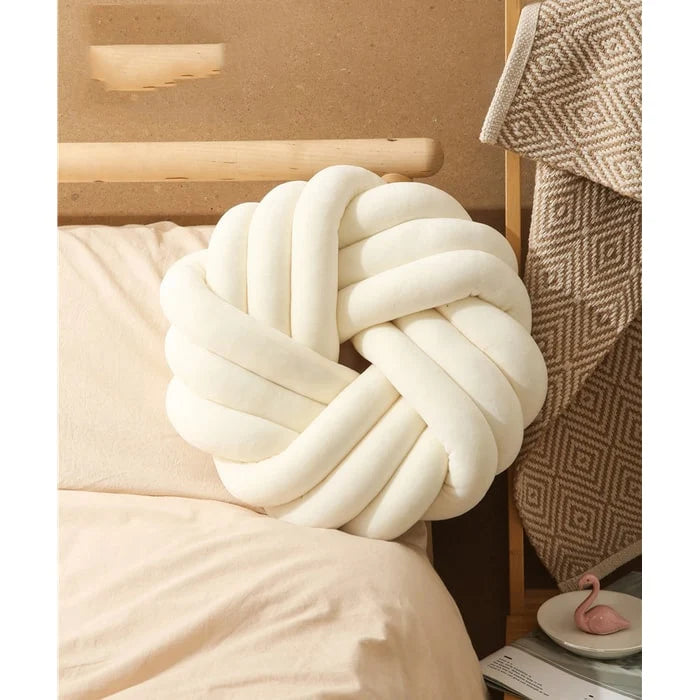 Throw Pillow | Knotted Ball & Plush Velvet