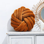 Throw Pillow | Knotted Ball & Plush Velvet