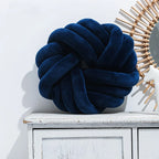 Throw Pillow | Knotted Ball & Plush Velvet