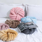 Throw Pillow | Knotted Ball & Plush Velvet