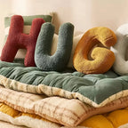 Throw Pillow | Sherpa Plush Letter | 38 x 30 cm