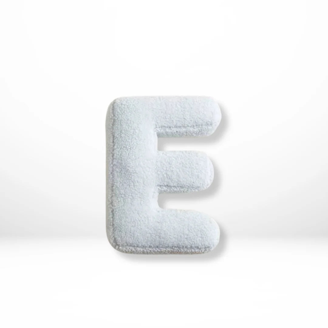 Throw Pillow | Sherpa Plush Letter | 38 x 30 cm