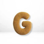 Throw Pillow | Sherpa Plush Letter | 38 x 30 cm