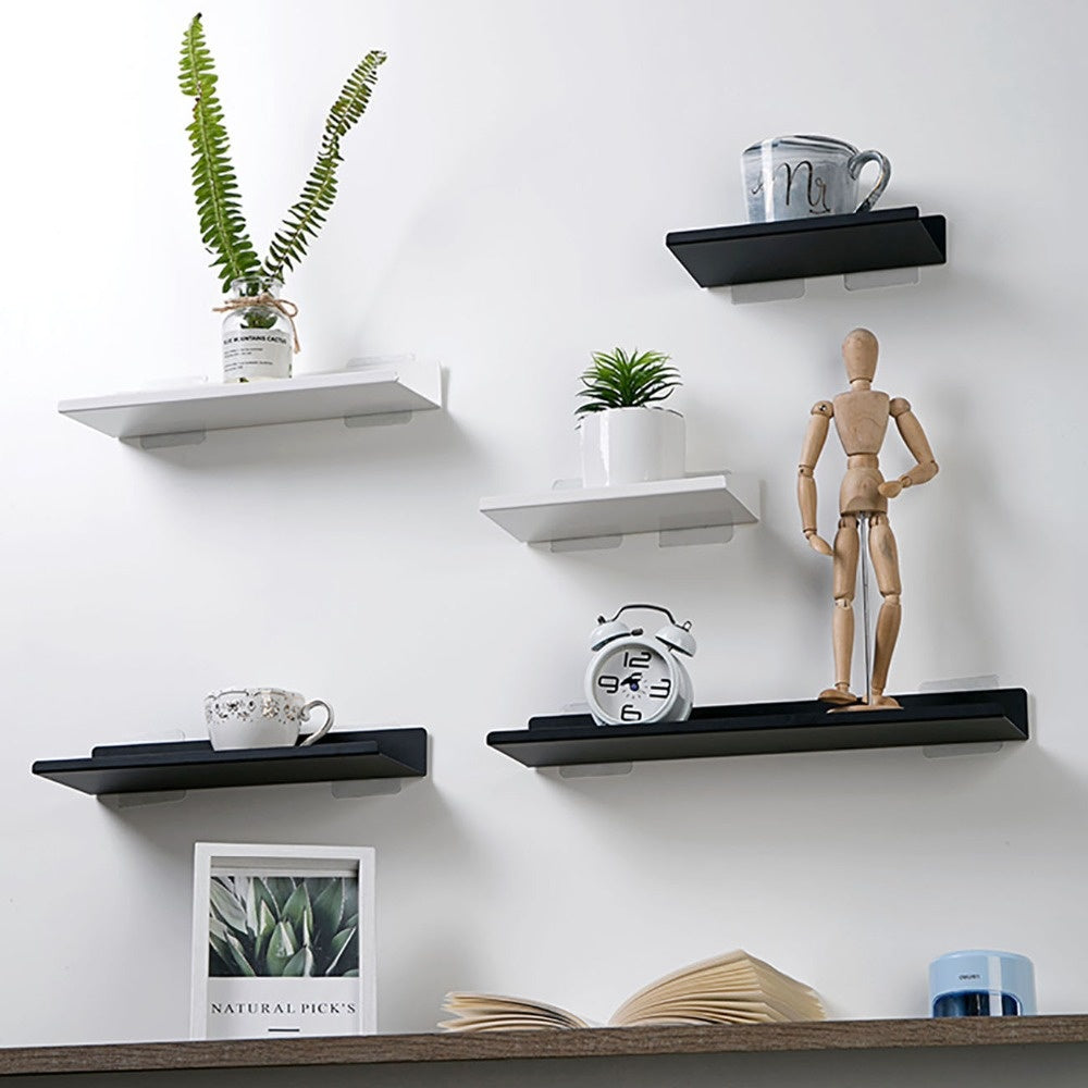 Wall Shelf Organizer | Titanium Steel Frame | Wall-Mounted Brackets
