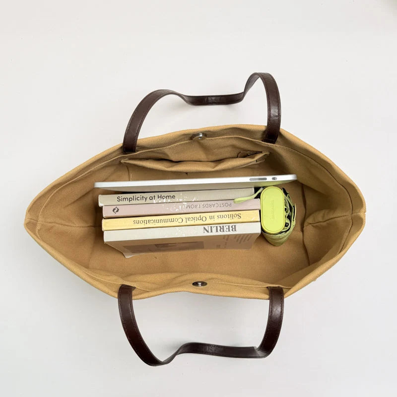 Tote Bag | Durable Canvas, Spacious & Contrasting Handles