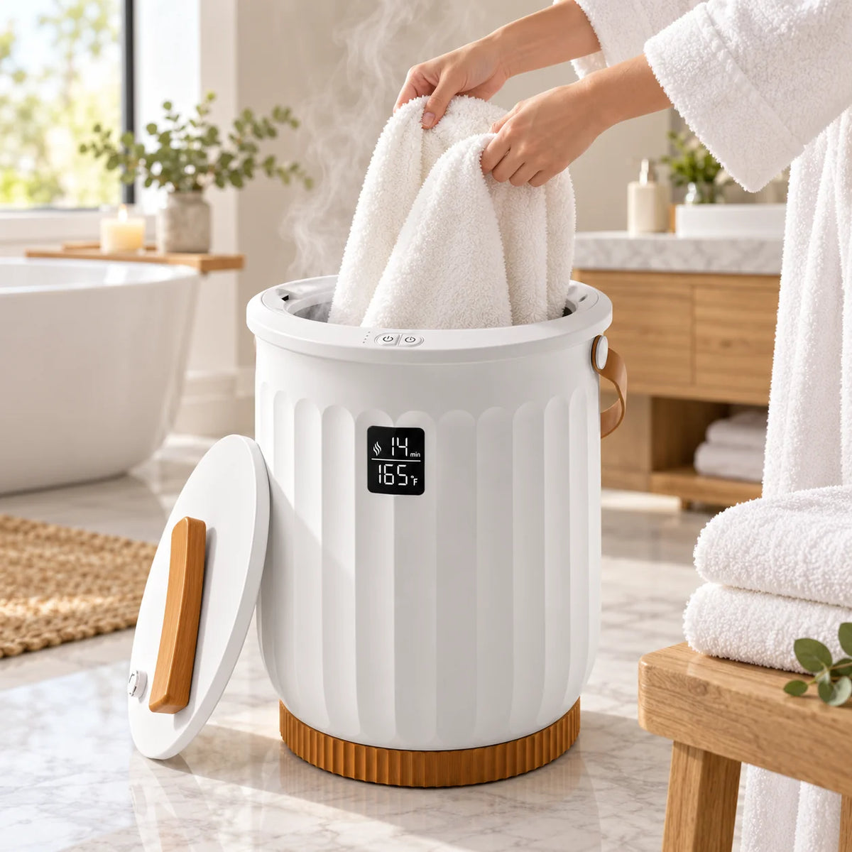 Towel Warmer | Timer & Touchscreen | Heats 2 Towels