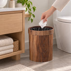 Trash Can | Natural Wood & Removable Lid | Compact