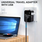Travel Adapter | Dual USB & 110/220V | American Plug