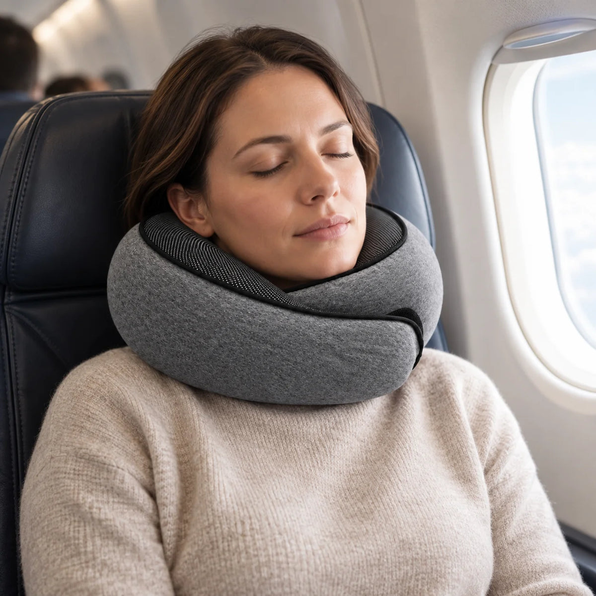 Travel Neck Pillow | Memory Foam & Closed-Front Support